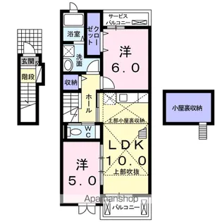 フォルティシモ・B【2階】の間取り