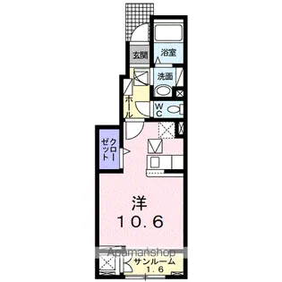 リオンリゾートⅧ【103号室】の間取り