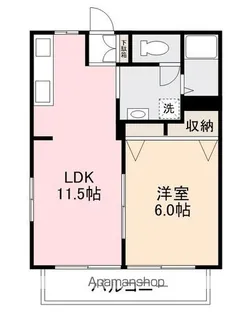 1LDKの間取り画像