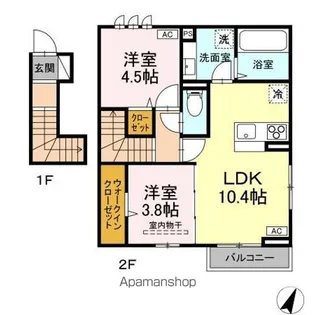 コーポ藤原VI【2階】の間取り