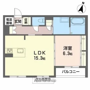 メゾンマスト名須川C【202号室】の間取り