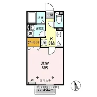 クレールミナミ【202号室】の間取り