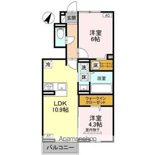 CASA HILA【1階】の間取り