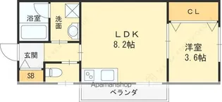 カサ苦楽園【1階】の間取り