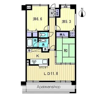 サウスフォレスト【602号室】の間取り