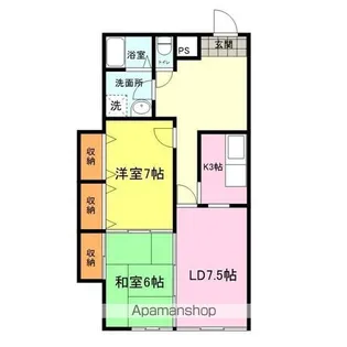 創建ビル【203号室】の間取り