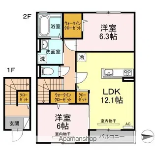 クオーレC棟【2階】の間取り