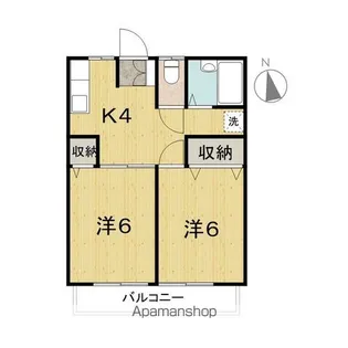 セゾンミネギシ【202号室】の間取り