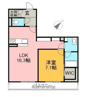 ベレオガーデンズ MIWA【2階】の間取り