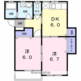 K・H・TⅠ【2階】の間取り