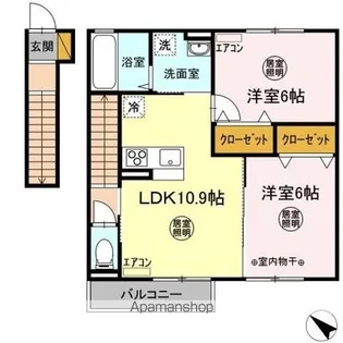 ラヴィラントさしまB【2階】の間取り