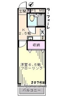 ラ・フォーレ【2階】の間取り