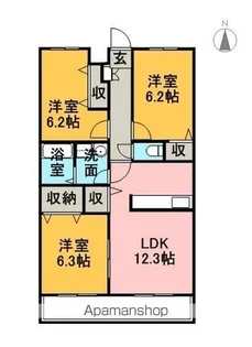プライベート・フォレスト【2階】の間取り