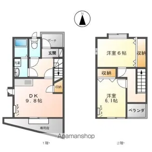 シャインパレス2番館【102号室】の間取り
