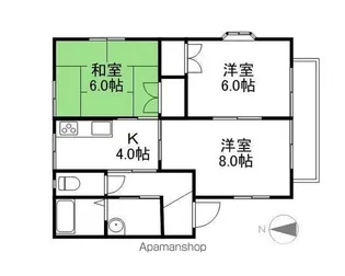 ビュープレイス平形【101号室】の間取り