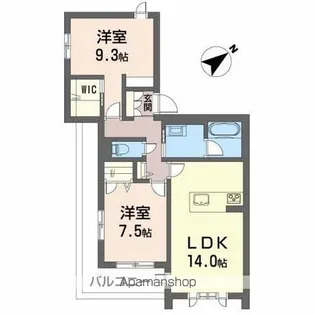 ベレオ・プライム長田町【401号室】の間取り