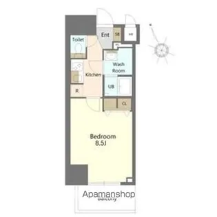 SーRESIDENCE四日市駅前COULEUR(クルール) FR【4階】の間取り