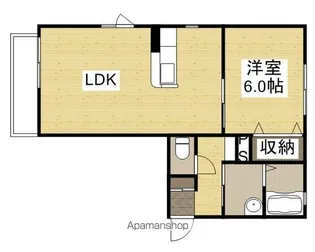 ハピネス中畝 A【203号室】の間取り