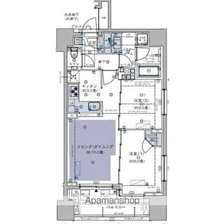 ミリアレジデンス中野坂上【3階】の間取り