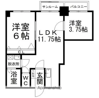 第1コーポラス【103号室】の間取り