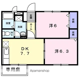 プリエールハイツ B【1階】の間取り