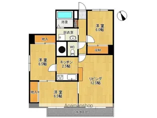 CENTER CITY③【201号室】の間取り