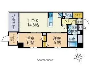 Odaki Bldg OTEMON【4階】の間取り