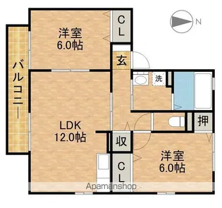 フジハイツⅡ【2階】の間取り
