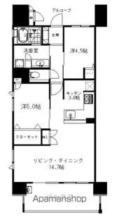 グラディス西広島駅前ザ・タワー【10階】の間取り