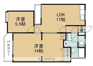 ファミール辰起【1階】の間取り