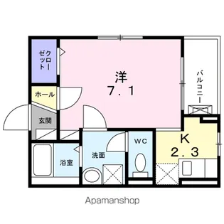 サンライズ下馬【3階】の間取り