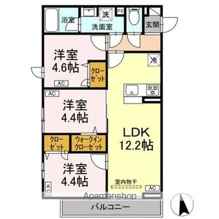 セレスティア岡本【2階】の間取り