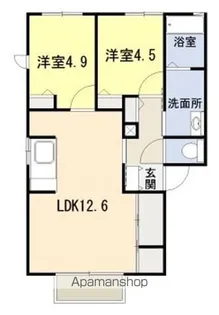 サンモール麦島【2階】の間取り