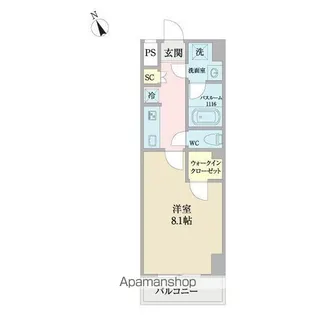 コントレイルりんくう常滑【7階】の間取り