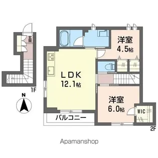 フィオーレ 世田谷【201号室】の間取り