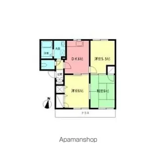 ルミエール中村C【1階】の間取り