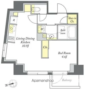 プライムメゾン清澄白河【1階】の間取り