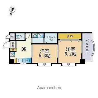キャッスル井上【4階】の間取り