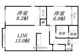 ガーデン昭和MS【3階】の間取り
