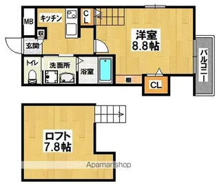エヌエムスワサントセットウエスト【4階】の間取り