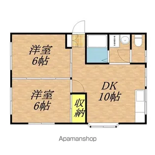 ササキハイツB棟【2-3号室】の間取り
