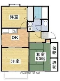 ヒルズ赤間B棟【1階】の間取り