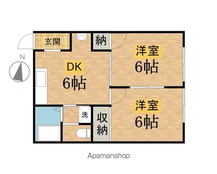 コーポ植松【102号室】の間取り