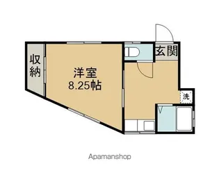 UR UEDA A【1号室】の間取り