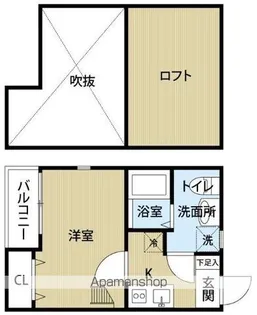 ハッピーフォエバー箱崎【1階】の間取り