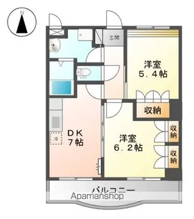 グリーングランデⅡ【2階】の間取り
