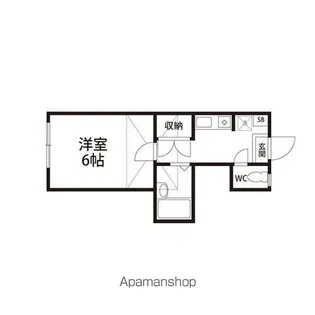 パレス中山【104号室】の間取り