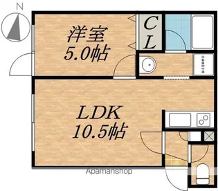 プラッツ南16条【1階】の間取り