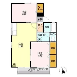 セジュール8たなか B【1階】の間取り