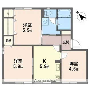 ファミール高市【2階】の間取り